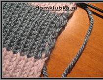 Как связать мужской простой полосатый шарф спицами