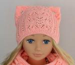We knit openwork hats for girls