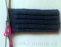 Двойни ръкавици с игли за плетене Изплетете топли двойни ръкавици